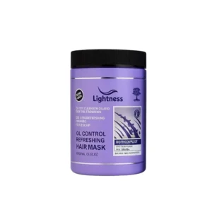 ماسک تقویت کننده مو لایتنس مدل Biotin مناسب برای موی چرب حجم 1000 میلی لیتر